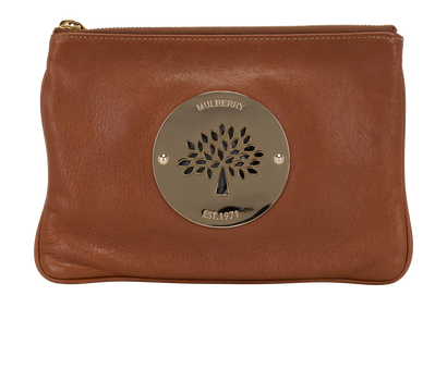Mulberry Daria Pouch, &pound;150, Accessories, Brown, Leather, Front view
